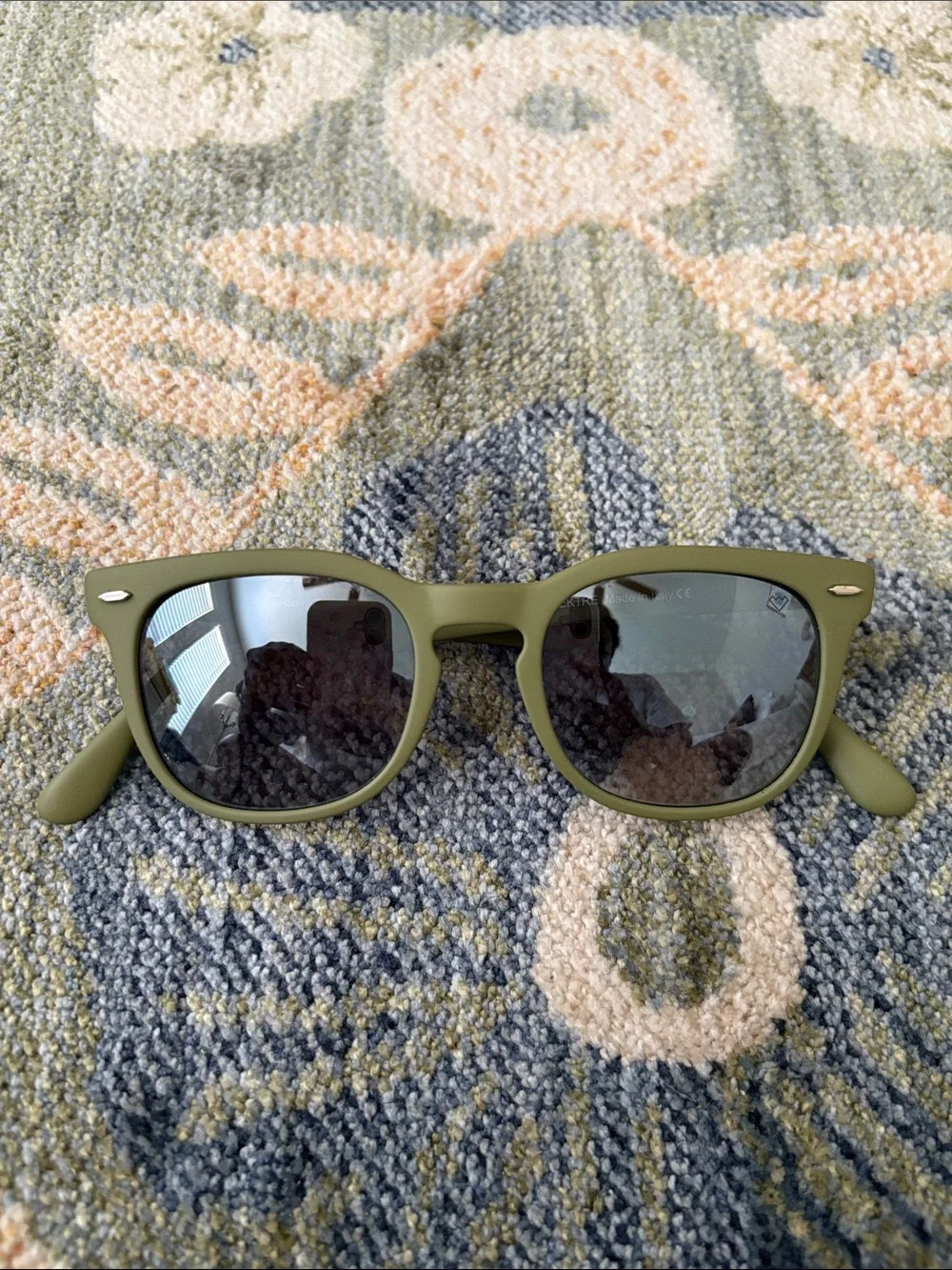 Spektre Matte Olive Green Memento Sunglasses Grey Lenses Made in Italy 🇮🇹